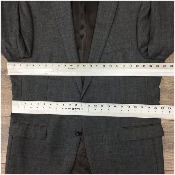 Calvin Klein Mens Blazer Sport Coat‎ Two Button Casual Jacket Size 44L Wool Suit - Picture 11 of 13
